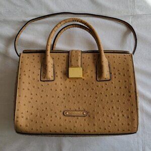 Jack French London Ostrich Leather Hand Bag NWOT